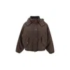 Brunello Cucinelli Cropped Down Jacket Casual Jackets And Parka Brown In Multi