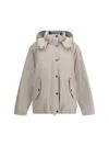 Brunello Cucinelli Padded Down Jacket In Neutral