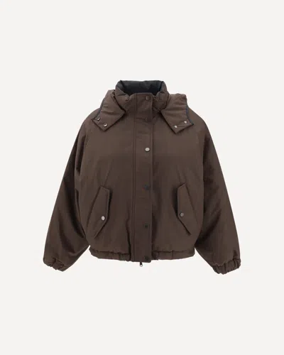 Brunello Cucinelli Padded Down Jacket In Brown