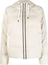 Brunello Cucinelli Padded Down Jacket In Neutrals