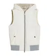 Brunello Cucinelli Bonded Taffeta Gilet In Neutrals