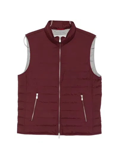 Brunello Cucinelli Padded Gilet In Red