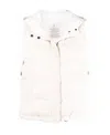 Brunello Cucinelli Quilted Sleeveless Hooded Vest Drawstring In White