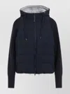 Brunello Cucinelli Padded Hooded Knit Down Jacket