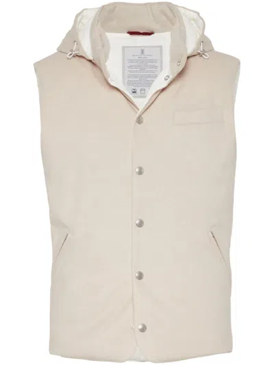 BRUNELLO CUCINELLI PADDED HOODED WOOL GILET