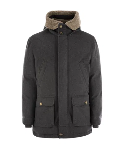 BRUNELLO CUCINELLI BRUNELLO CUCINELLI SHEARLING DOWN COAT