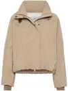 Brunello Cucinelli Long-sleeve Down Jacket In Beige