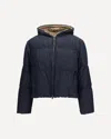 Brunello Cucinelli Blue Cotton Shell Jacket In Blue