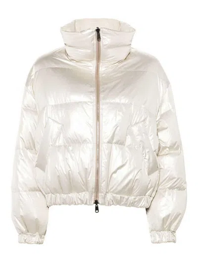 BRUNELLO CUCINELLI CHAQUETA ALCOCHADA - ORO BLANCO