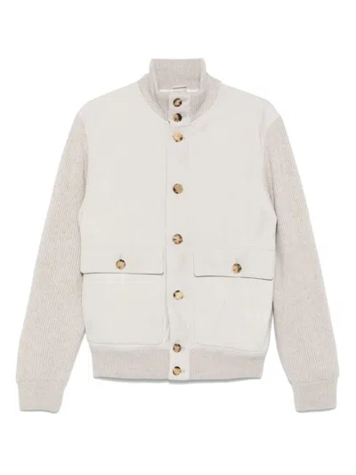 BRUNELLO CUCINELLI PADDED LEATHER JACKET
