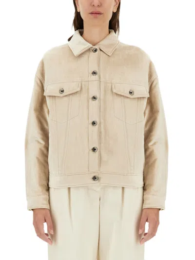 Brunello Cucinelli Padded Shirt In Beige