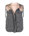 Brunello Cucinelli Cashmere Reversible Taffeta Down Vest