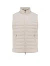 Brunello Cucinelli Ivory Bonded Taffeta Padded Vest In Neutral