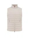 Brunello Cucinelli Ivory Bonded Taffeta Padded Vest In Neutral