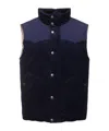 Brunello Cucinelli Padded Corduroy Vest In Blue