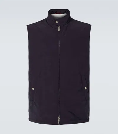 Brunello Cucinelli Padded Vest In Blue