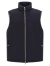 Brunello Cucinelli Technical Fabric Padded Vest With Goose Feather Insulation In Blue
