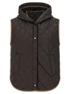 Brunello Cucinelli Padded Vest Gilet Gray In Brown