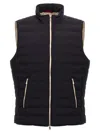 Brunello Cucinelli Quilted High Collar Sleeveless Vest With Side Zip Pockets In Black