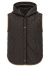 Brunello Cucinelli Padded Vest Gilet Gray In Brown
