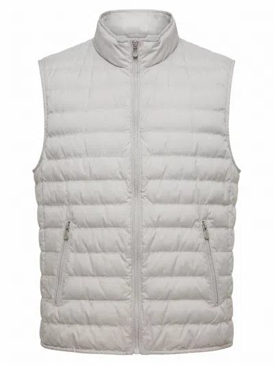 Brunello Cucinelli Quilted Gilet In Gray