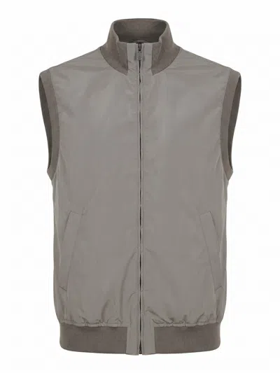 Brunello Cucinelli Padded Vest In Gray