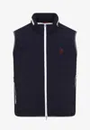 Brunello Cucinelli Padded Vest In Tech Fabric In Navy
