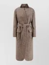 Brunello Cucinelli Padded Wool Blend Coat With Back Slit In Gold