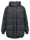 Brunello Cucinelli Padded Wool Down Jacket In Grey