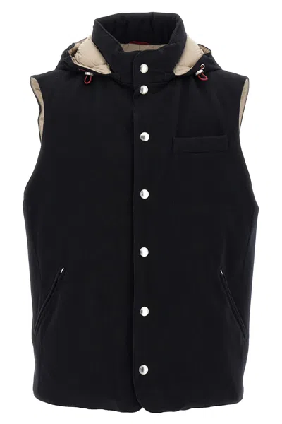 Brunello Cucinelli Padded Wool Vest In Multi