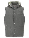 Brunello Cucinelli Grey Cotton Down Jacket In Gray