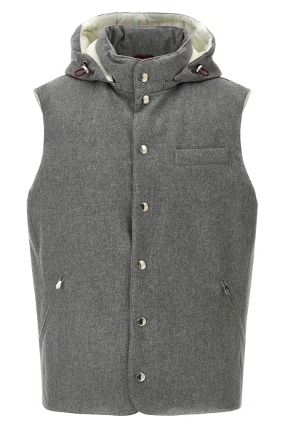 BRUNELLO CUCINELLI PADDED WOOL VEST