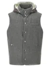 Brunello Cucinelli Grey Cotton Down Jacket In Gray