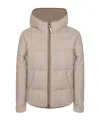 Brunello Cucinelli Padded Zip-up Coat In Brown