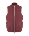 Brunello Cucinelli Padded Zip-up Gilet In Brown