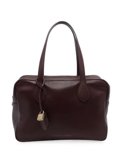 Brunello Cucinelli Padlock Tote Bag In Brown