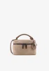 Brunello Cucinelli Padlock Zipped Bag In Sand