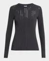 Brunello Cucinelli Pailette Embroidered Ribbed T-shirt