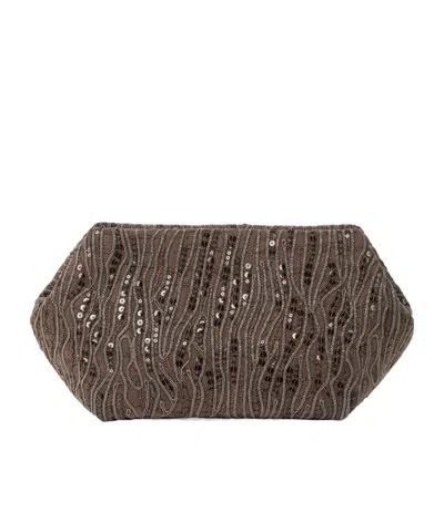 Brunello Cucinelli Paillette Detailing Cross Body Bag In Brown