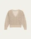 Brunello Cucinelli Open-knit Sweater In Beige