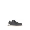 Brunello Cucinelli Women Low-top Wool Flannel Sneakers With Leather Profiles In Gray