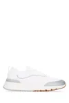 Brunello Cucinelli Stylish Sneakers With Contrast Panel And Pull Tab In Animal Print
