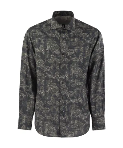 BRUNELLO CUCINELLI BRUNELLO CUCINELLI PAISLEY-PRINTED BUTTON-UP SHIRT