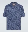 Brunello Cucinelli Paisley-print Cotton Shirt In Blue