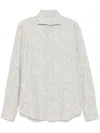 Brunello Cucinelli Paisley Jacquard Shirt In Grey