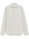 Brunello Cucinelli Paisley Jacquard Shirt In Grey
