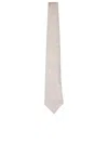 Brunello Cucinelli Jacquard Micro-pattern Cream Tie In White