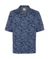Brunello Cucinelli Paisley-print Cotton Shirt In Blue