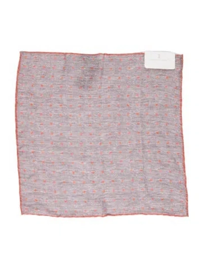 Pre-owned Brunello Cucinelli Paisley Print Scarf W/ Tags In Orange