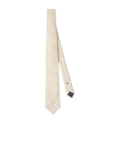 Brunello Cucinelli Paisley-print Silk Tie In Nude